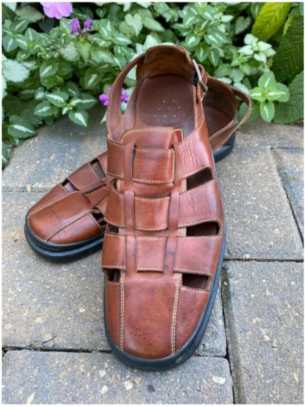 Cole Haan Nike Air Brown Woven Leather Fisherman Loafers Men's 12 Fall Sale